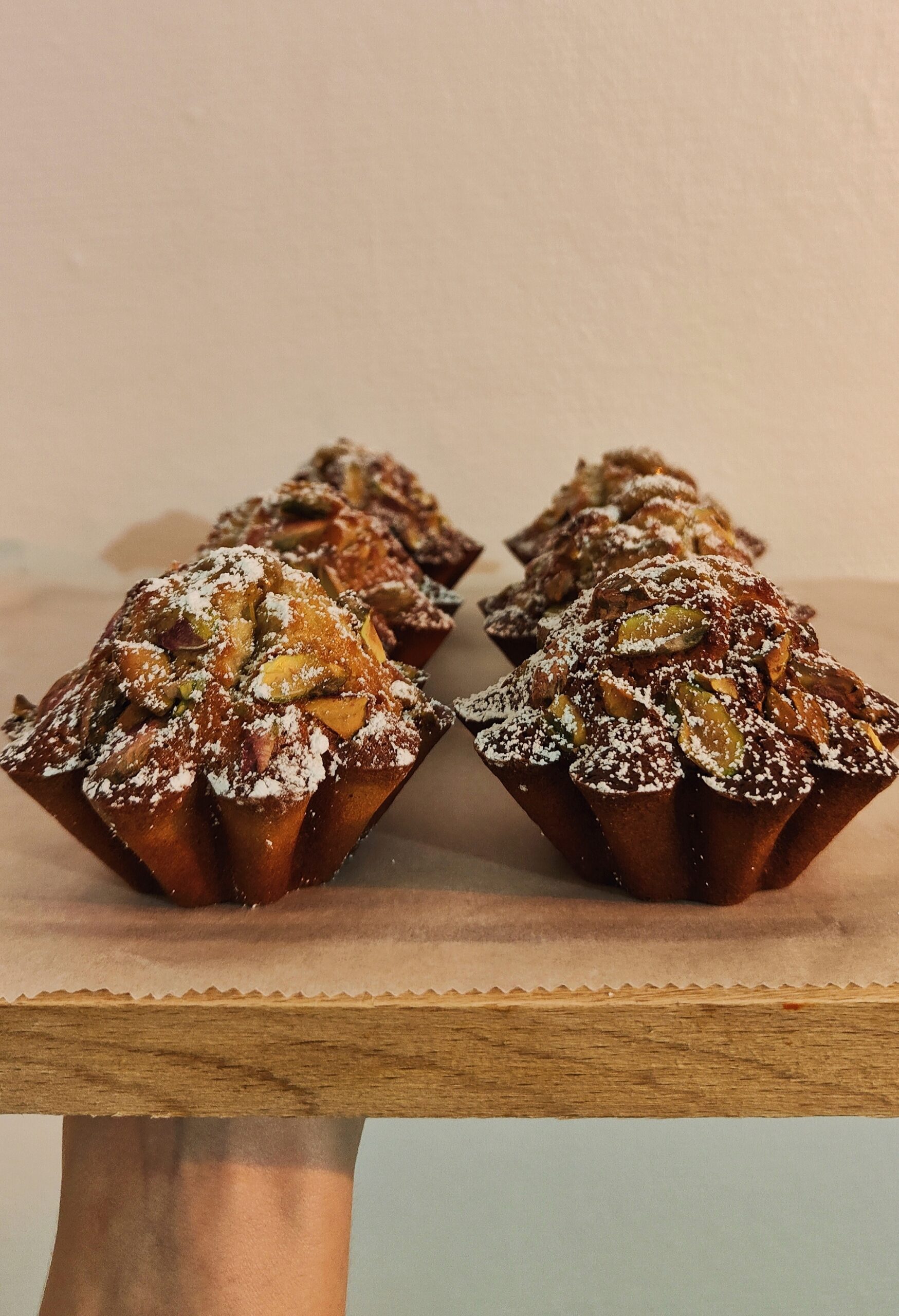 Financiers pistache au caramel de pistache